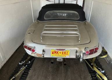 Beige Classic Car in Enclosed Trailer | National Transport Services