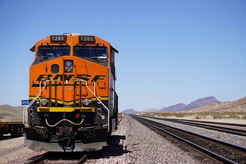 BNSF Engine train parked.