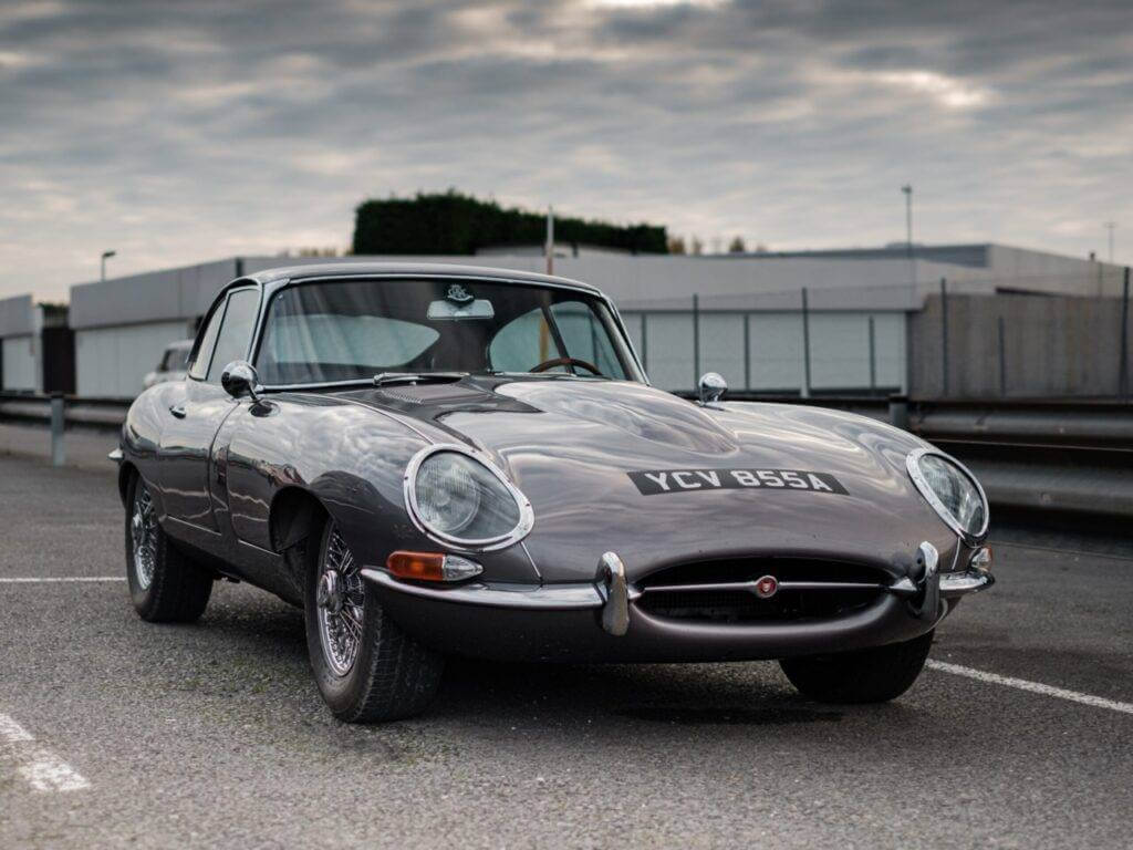 A fully restored Jaguar E-Type FHC Series I in Gunmetal Grey. Get a pre purchase inspection and test drive.