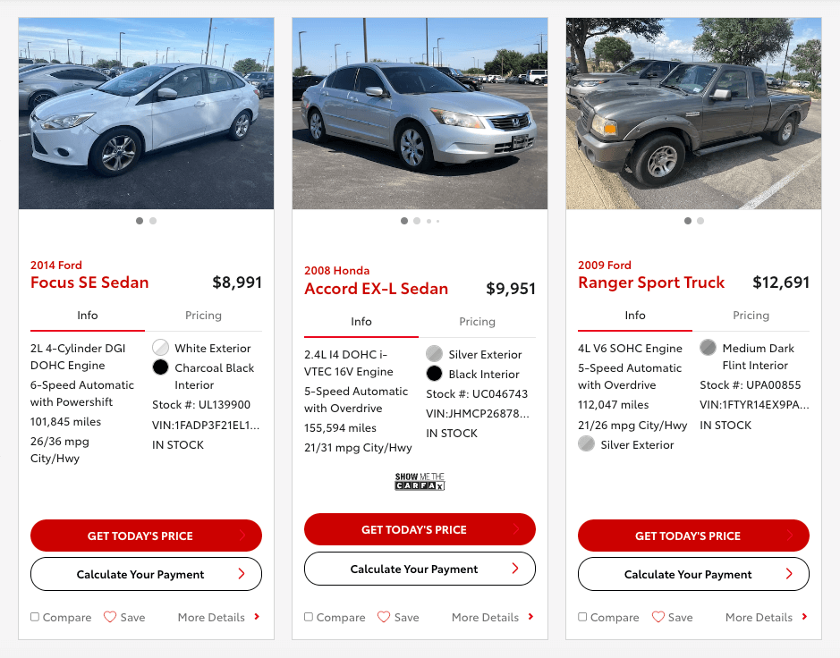Used car dealer online.